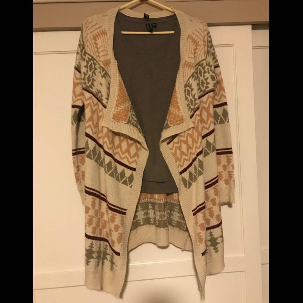 Cardigan and Long Sleeve Combo